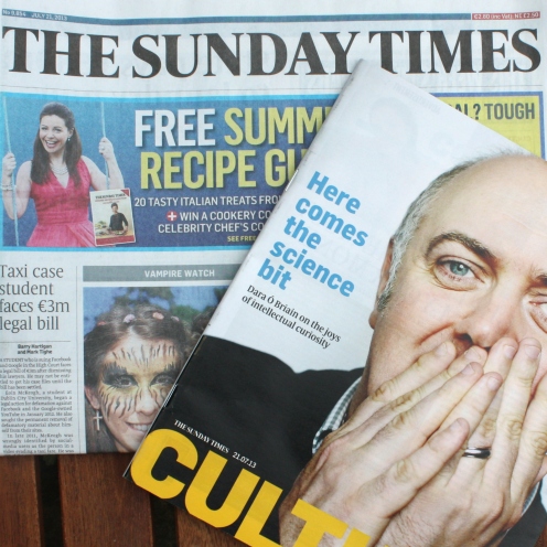 The Sunday Times: Most recent (22 June 2014): SICK OF HOSPITALS - One page news focus.